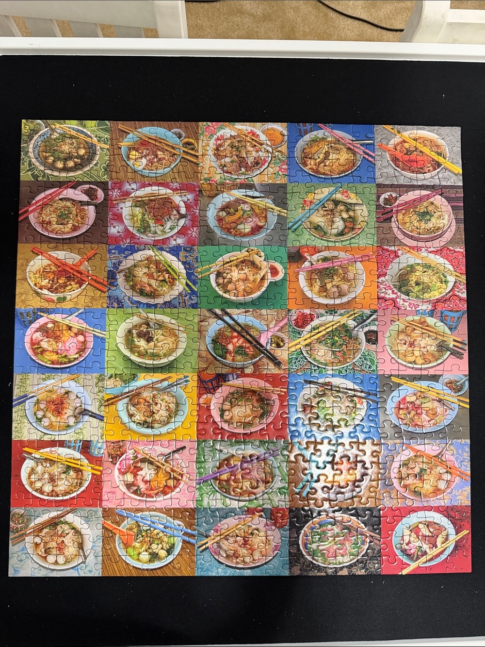 Colorful Ramen Collage 500-Piece Jigsaw Puzzle - Multicolor